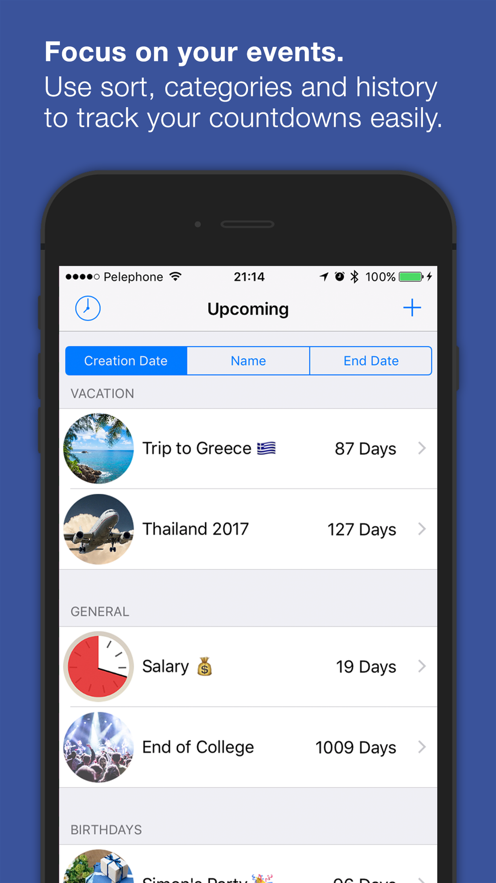 Countdown Timer: Count to Days для iPhone — Скачать