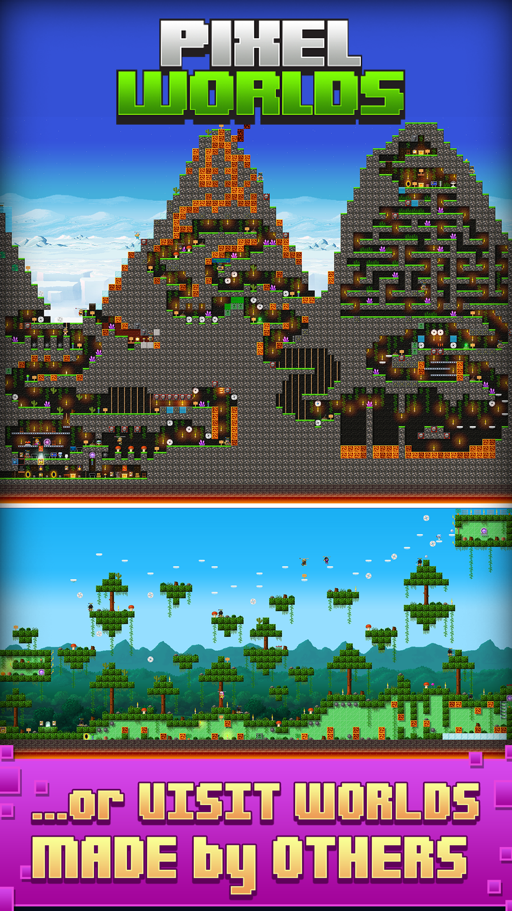 Pixel Worlds MMO Sandbox For IPhone Download