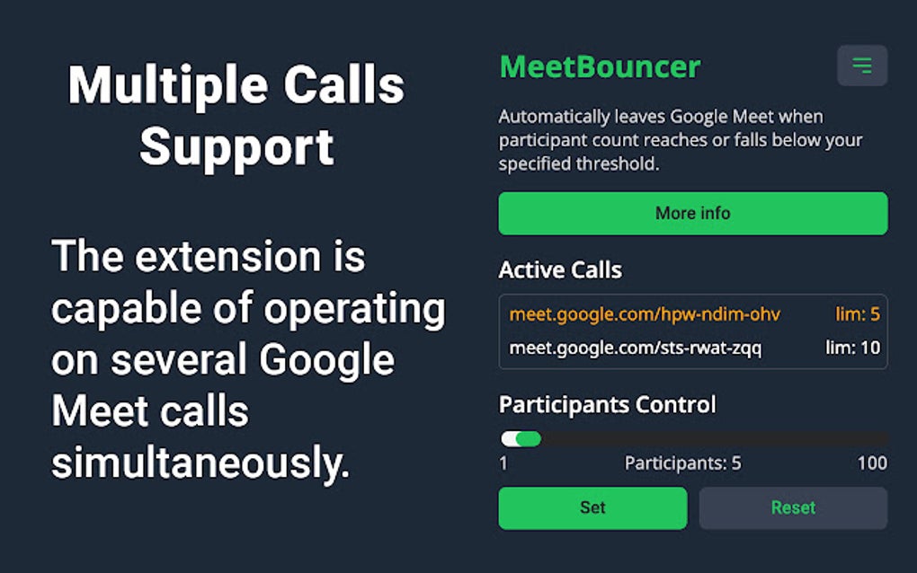 MeetBouncer: Google Meet Auto-Exit cho Google Chrome - Tiện ích mở rộng ...