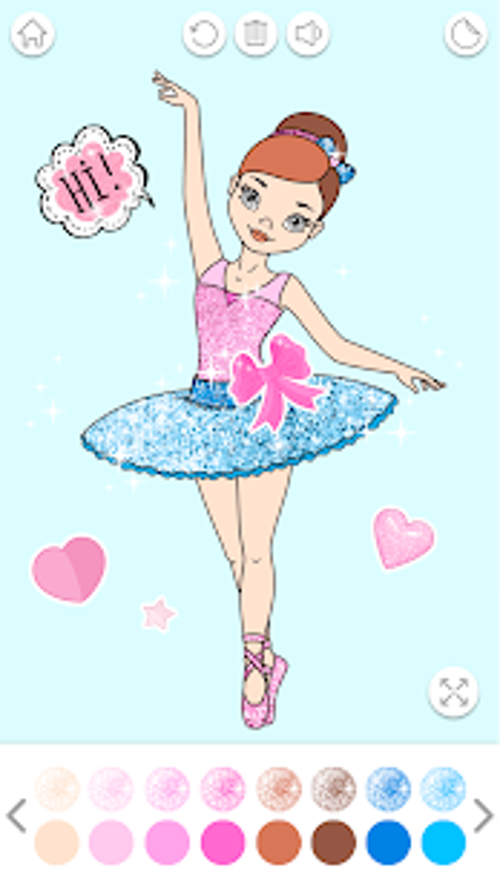 Ballerina Coloring Book Glitter - Girl Games APK для Android — Скачать