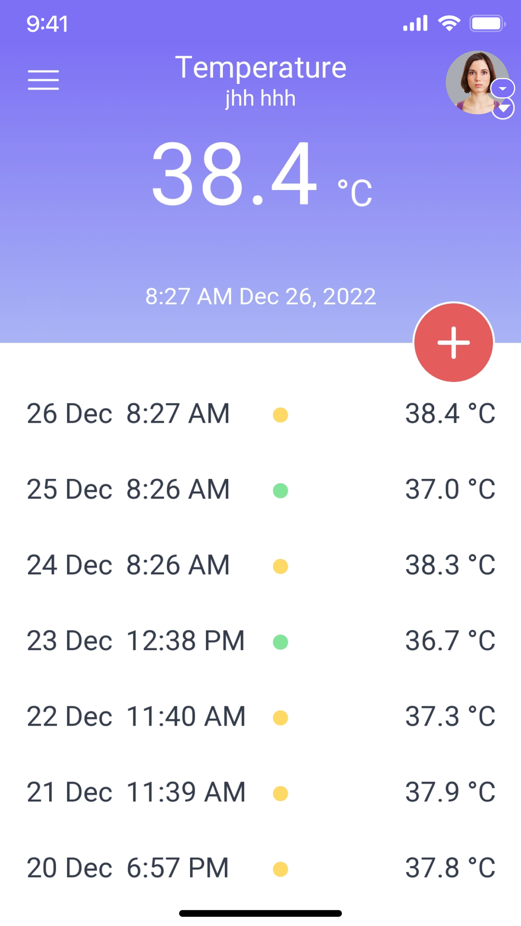 IPhone Temperature Diary 