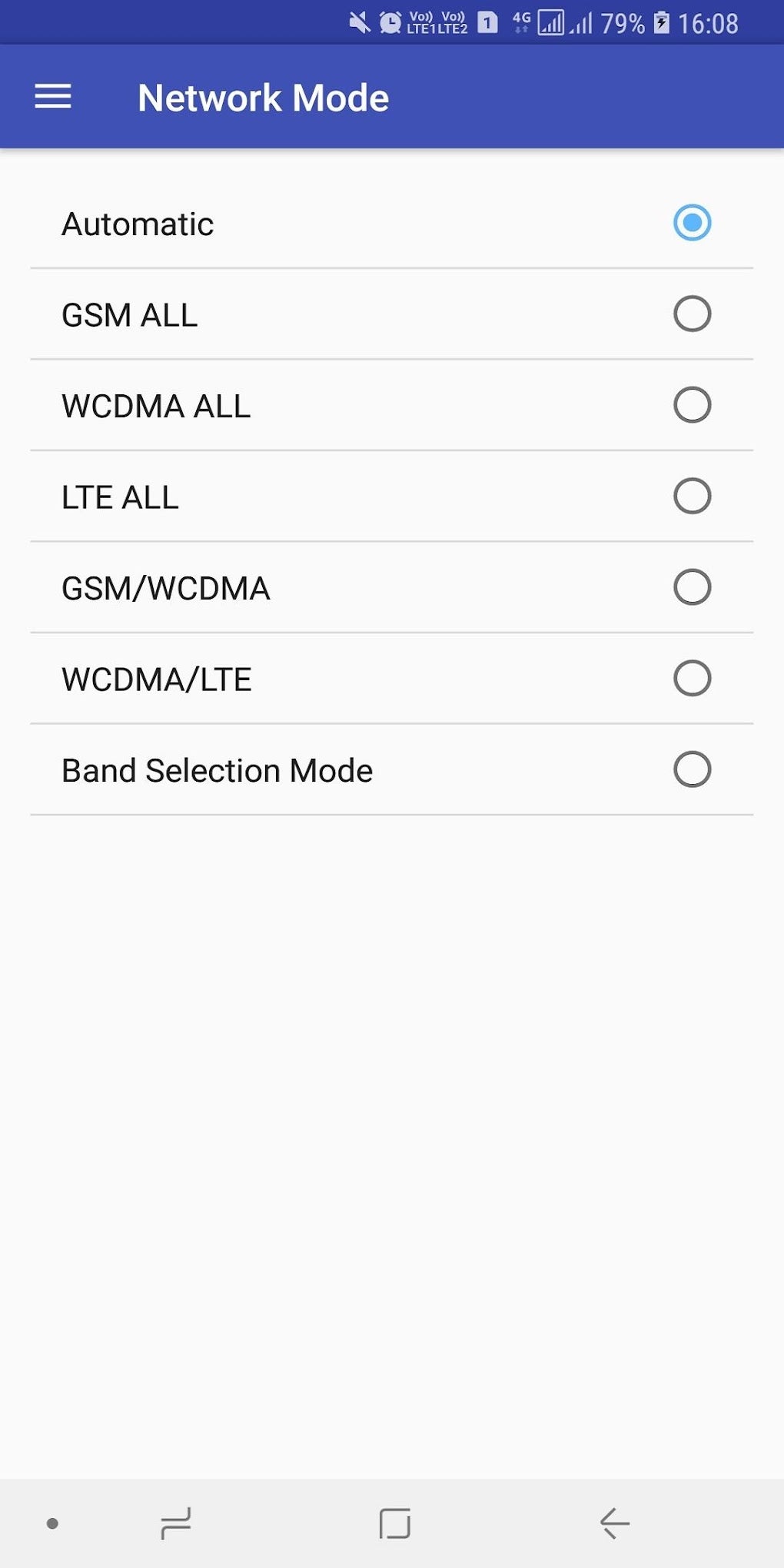 Samsung Band selection. Mode Network. Network Mode на андроид.