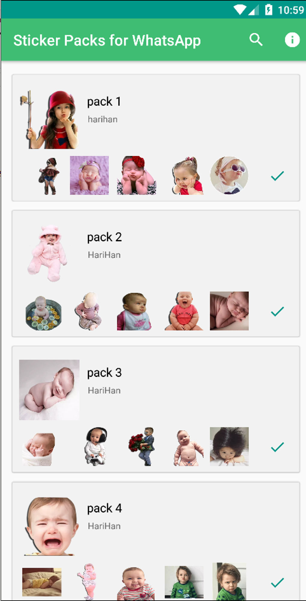 Cute babies stickers for Whatsapp for Android - Download