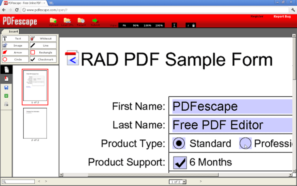 PDFescape Free PDF Editor - Download