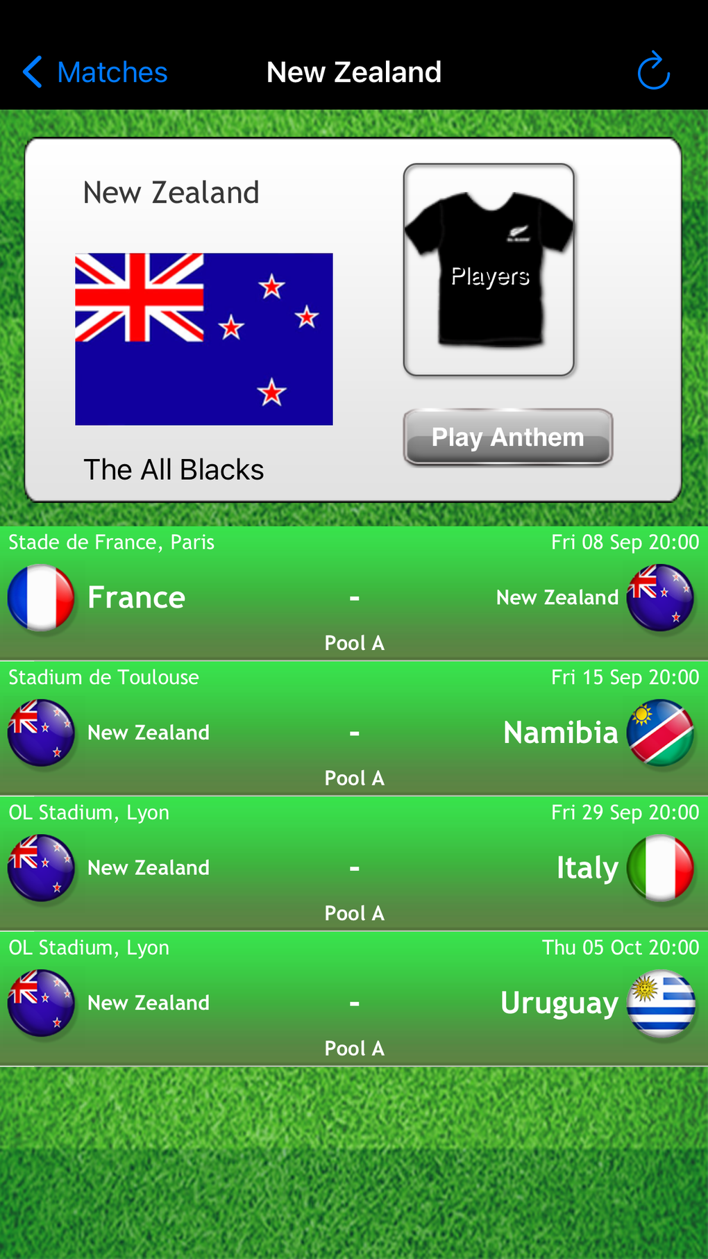 Rugby World App 2023 Kiwi Fans para iPhone Download