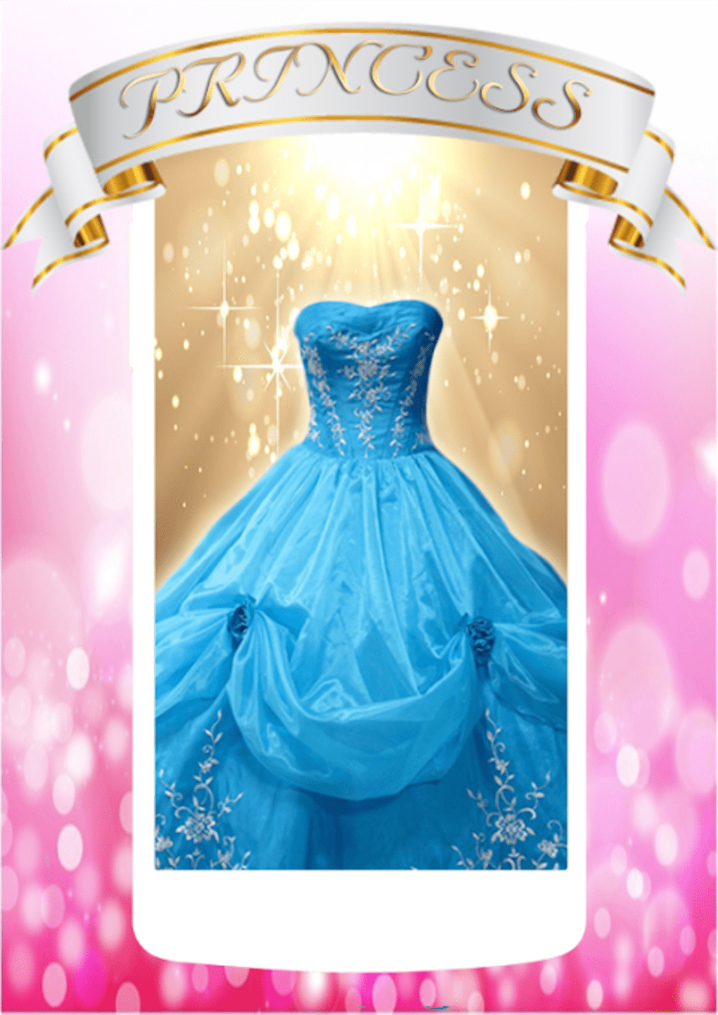princess gown fashion photo montage screenshot