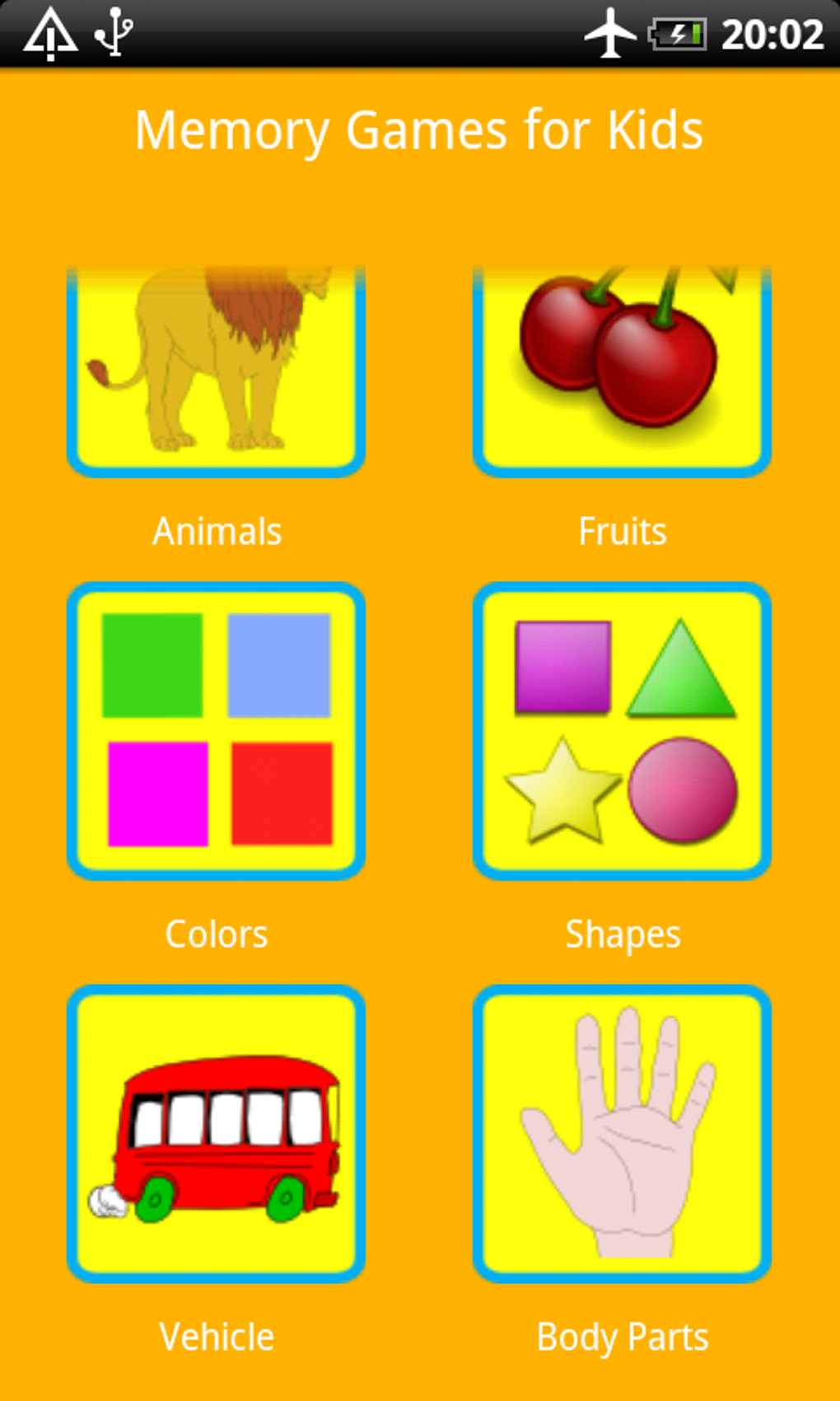 Free Memory Games for Kindergartens: Colors