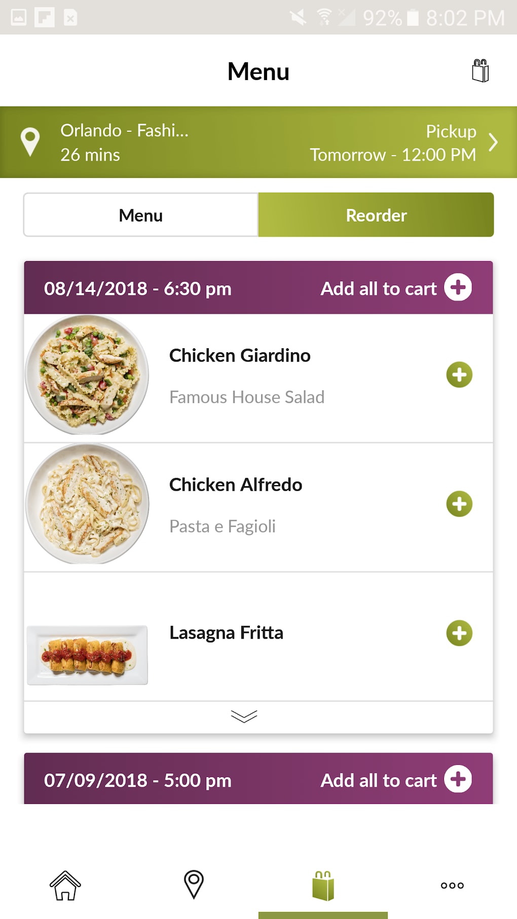 Download Olive Garden's Mobile App