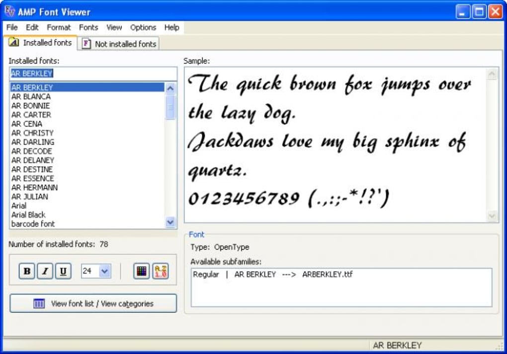 font viewer software free download