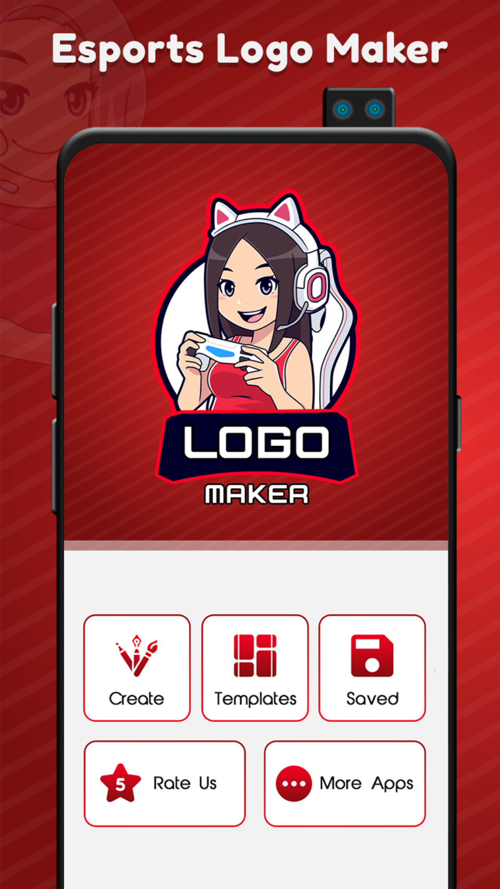 Premium Vector | Cute soldier girl design esports mascot gaming logo  template illustration