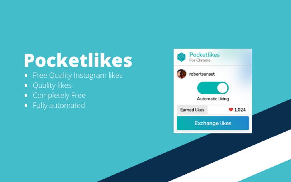 Pocketlikes Free Instagram Likes for Google Chrome Extension Download