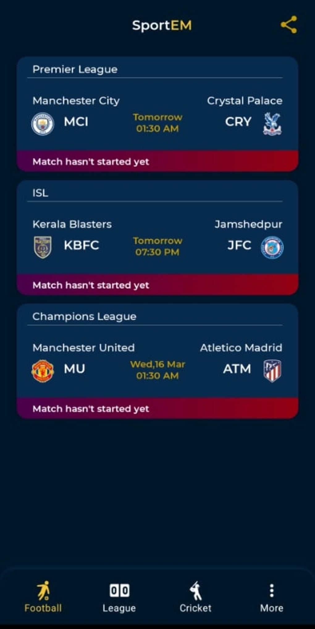 SportEM - Stream Live Football APK for Android