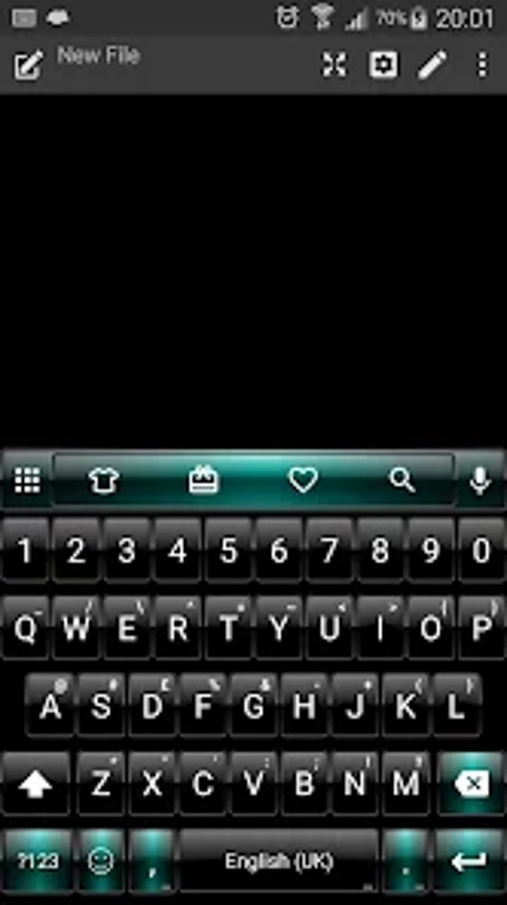 Emoji Keyboard Dusk BlackGreen для Android — Скачать