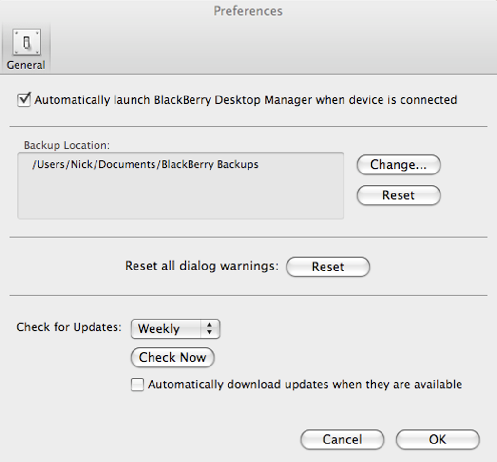 updating blackberry desktop manager