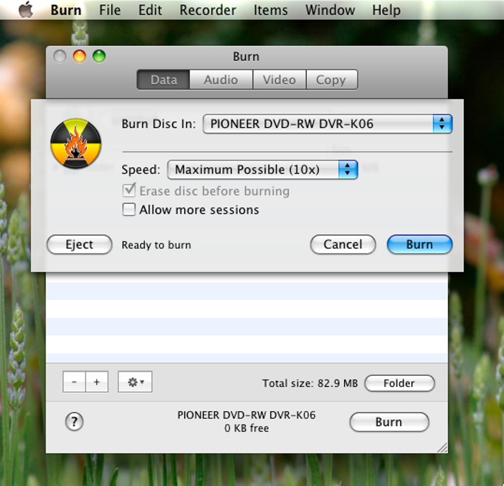 burn download mac