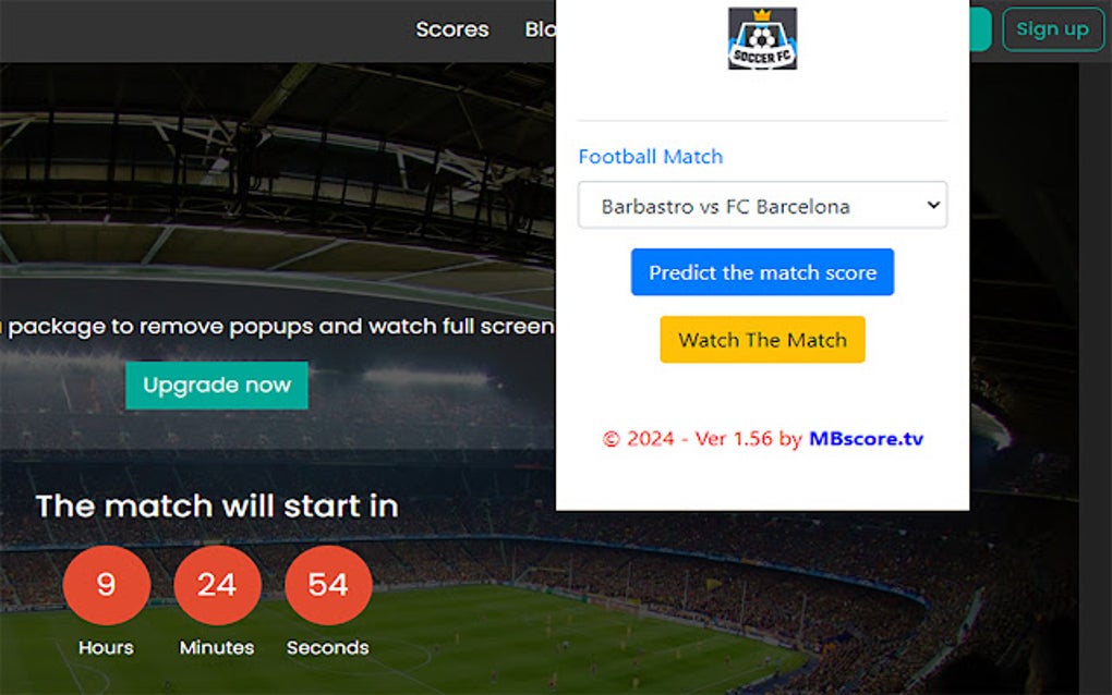 live streaming football for Google Chrome - Extension Download