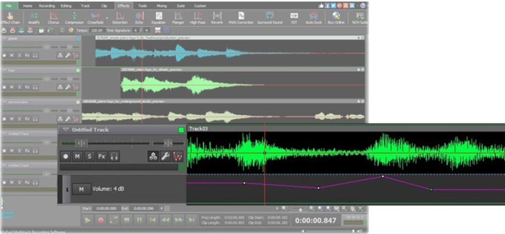 Mixpad audio mixing software