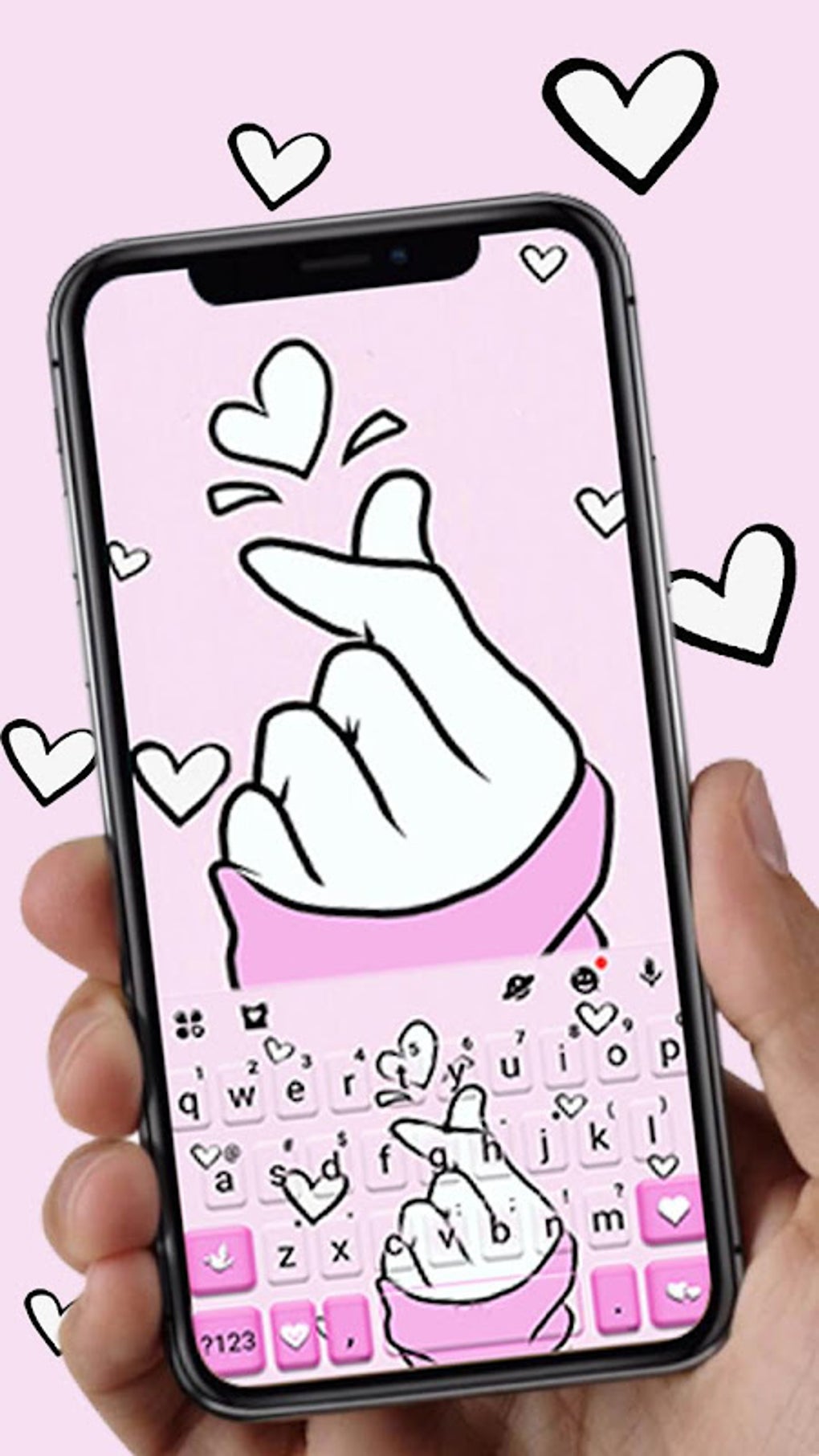 Pink Love Heart Keyboard Theme APK для Android — Скачать