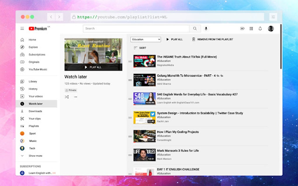 PocketTube: Youtube PlayList Manager for Google Chrome - Extension Download