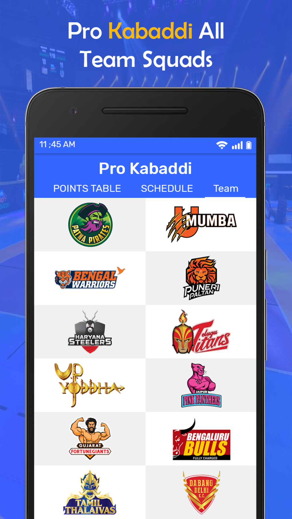 Android Pro Kabaddi Live Score 2022 