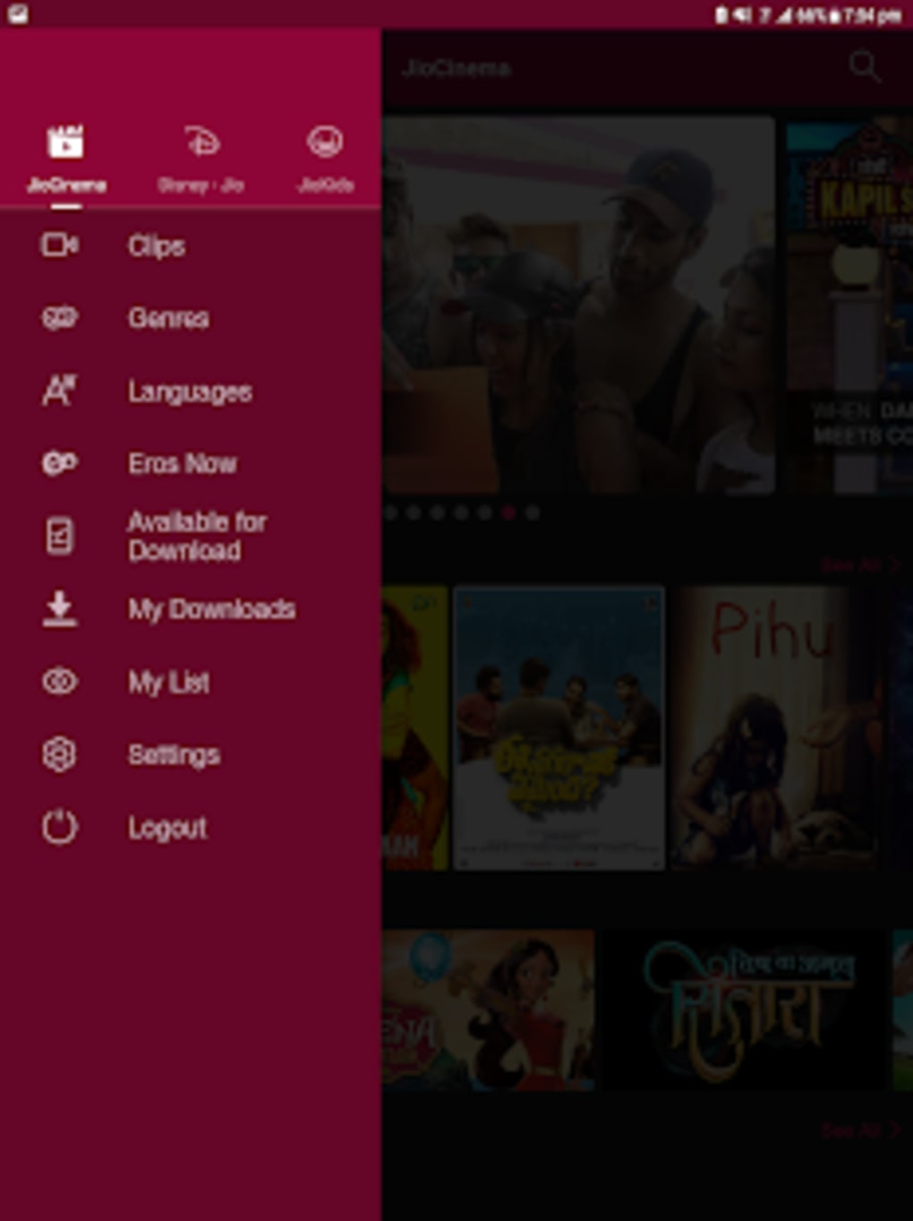 jio cinema app download for android tv