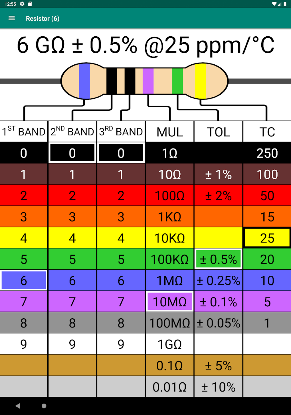 Resistor Color Code Calculat APK Pour Android T l charger
