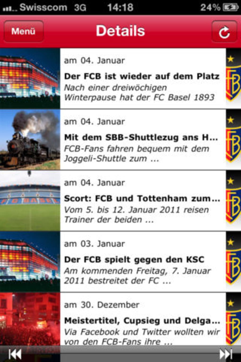 FCB Live Radio - die Radio App für Fans des FC Basel 1893 für iPhone