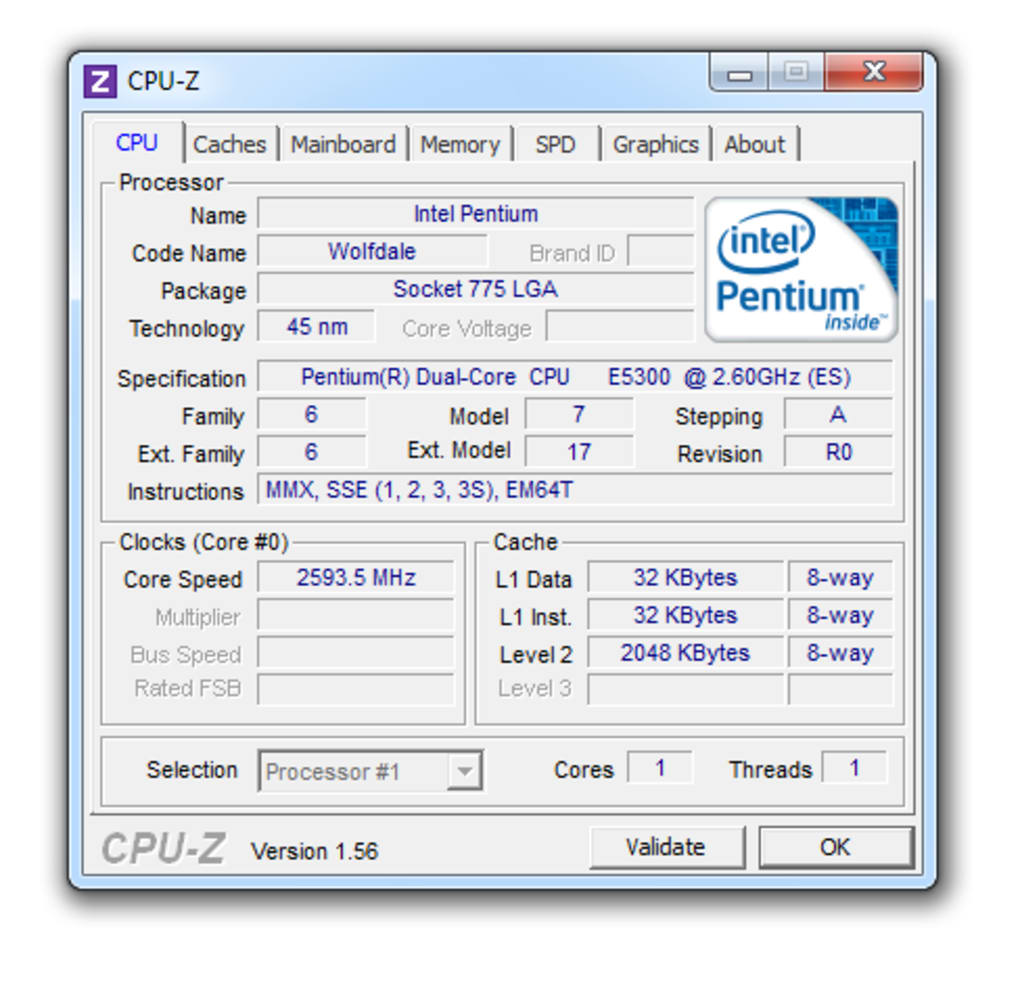 Michelangelo Mursten Slik CPU-Z Portable - Download