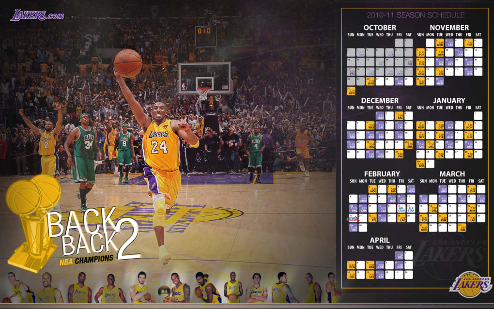 LA Lakers 2010-11 Schedule for Mac