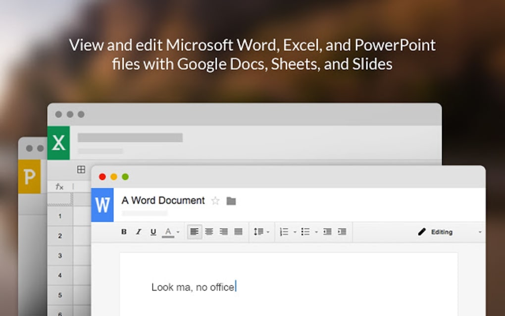 office editing for docs sheets & slides