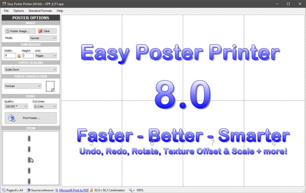 free easy poster printer software