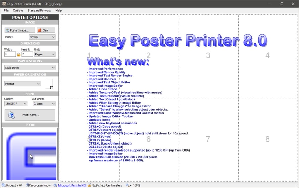 easy poster printer free