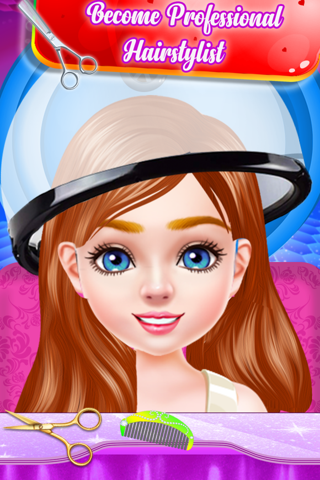 Cute Girl Hairstyle Salon Makeover Games для Android — Скачать