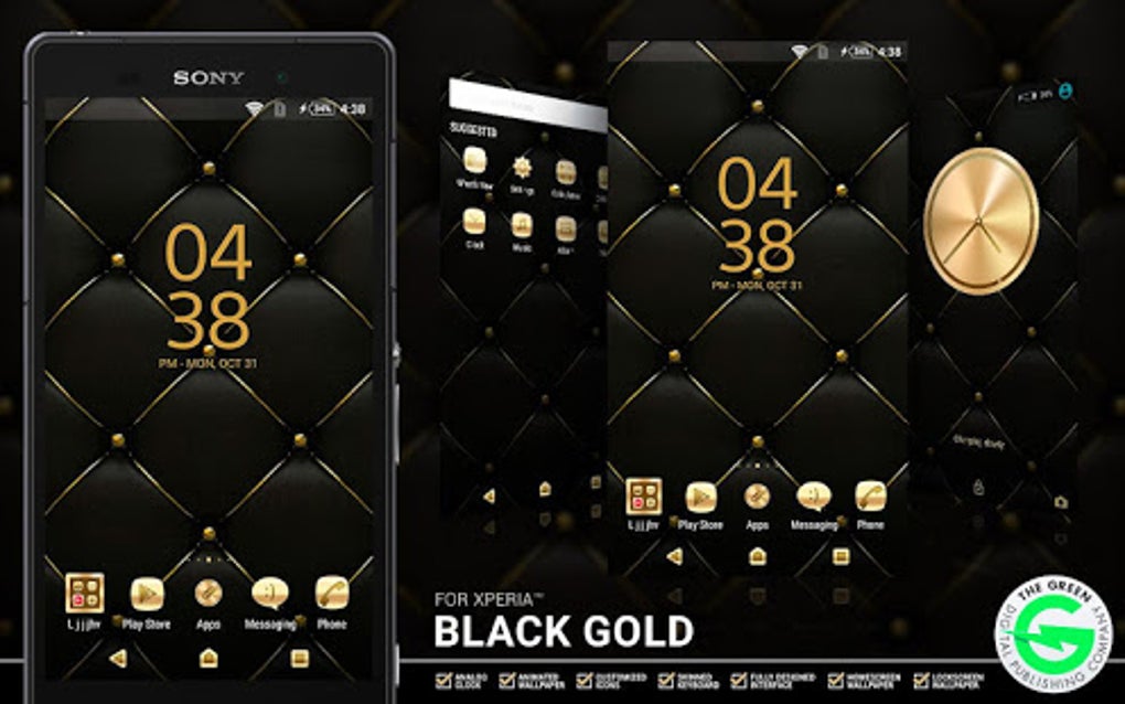 Black gold обзор. Black Gold тема для андроид. Темы для Sony Xperia. Блэк Голд иконки на андроид. Xperia Theme Black.