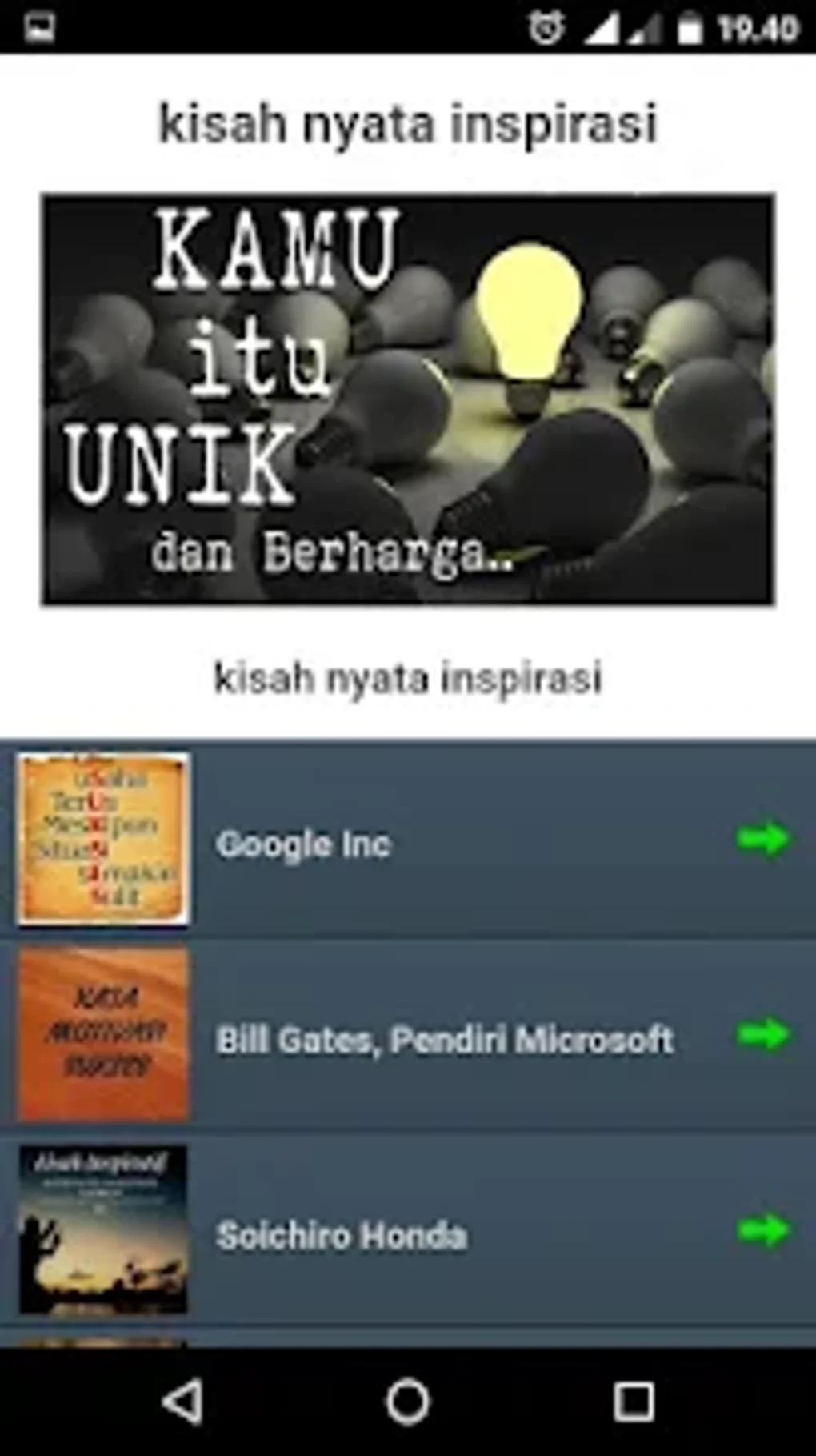 Kisah Nyata Inspirasi Sukses Para Android - Download