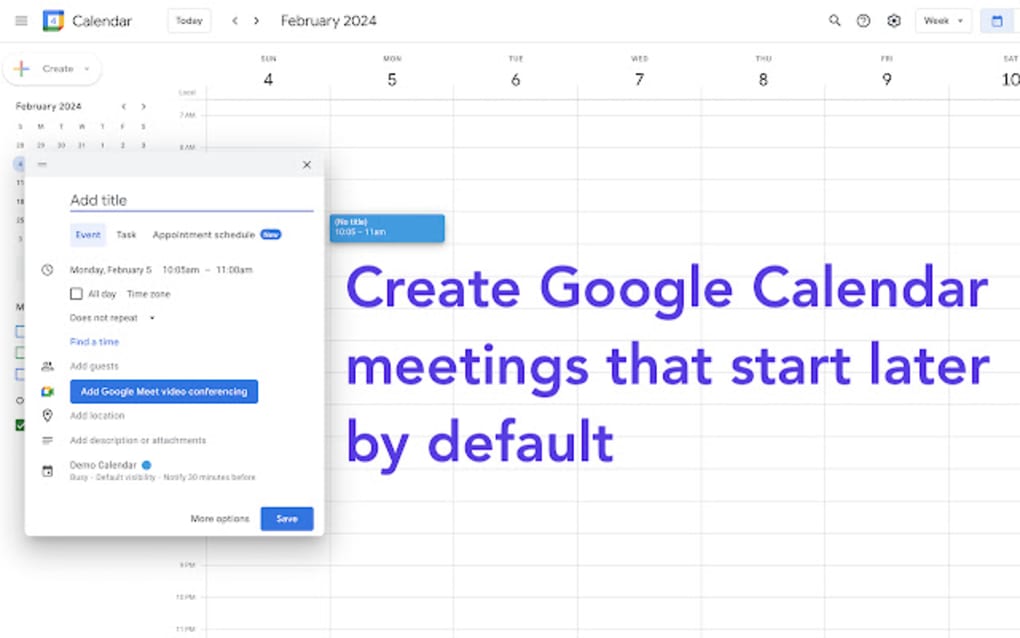 Better Speedy Meetings for Google Calendar für Google Chrome