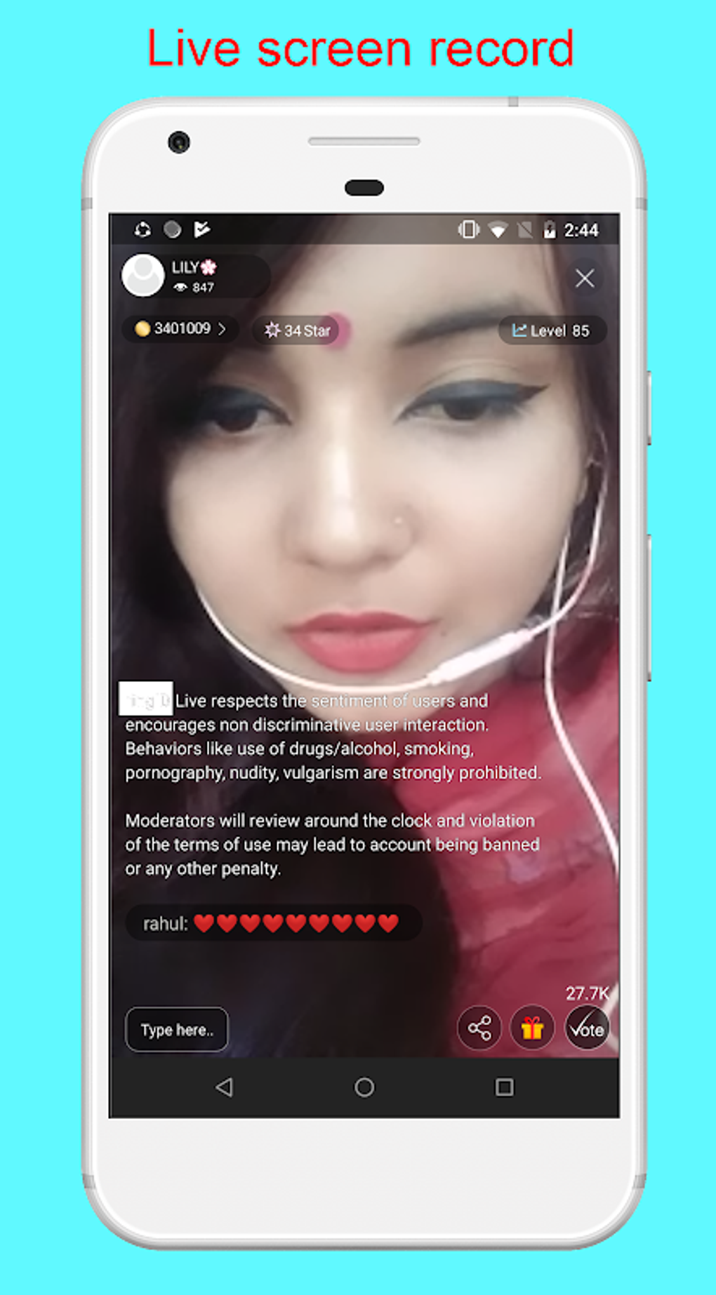 Screen Recorder Live Screen Record Game Recorder APK Para Android 