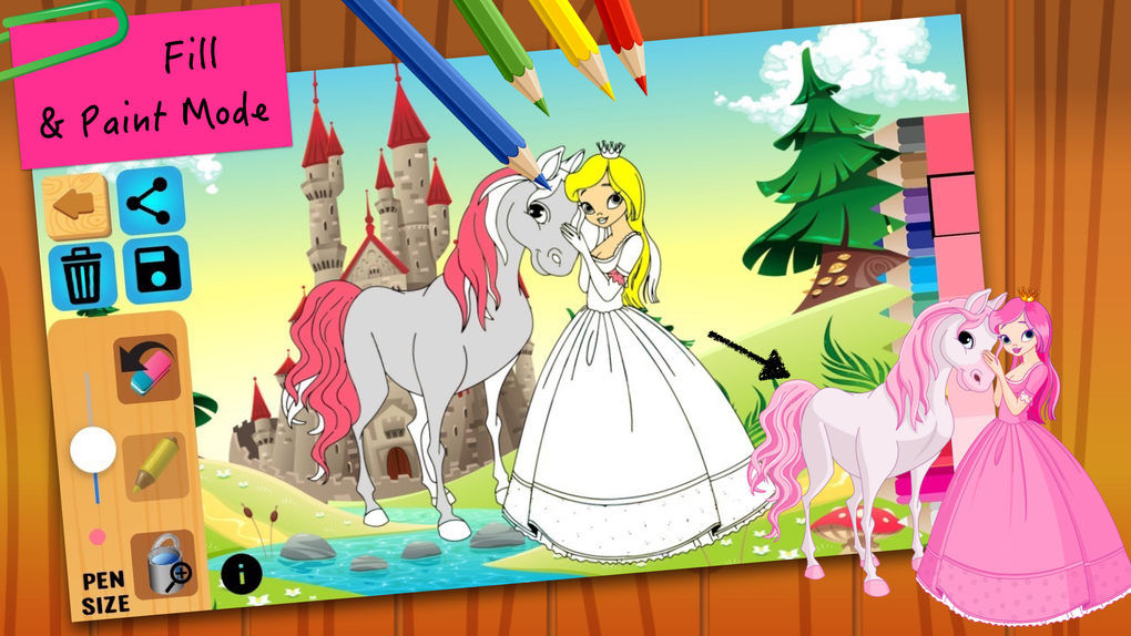 Princess Fairy Tales Coloring for iPhone - Download