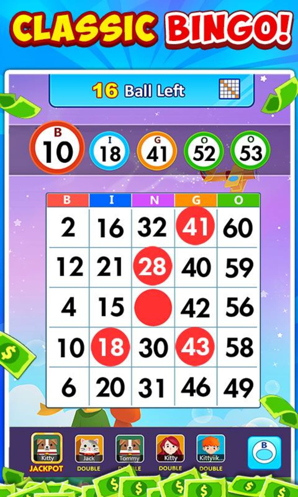 Bluey Jogo de cartas Bingo's Bingo para 2 a 4 jogadores com personagen