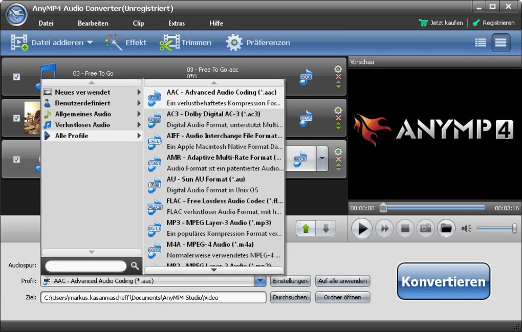 AnyMP4 Audio Converter 3/3.