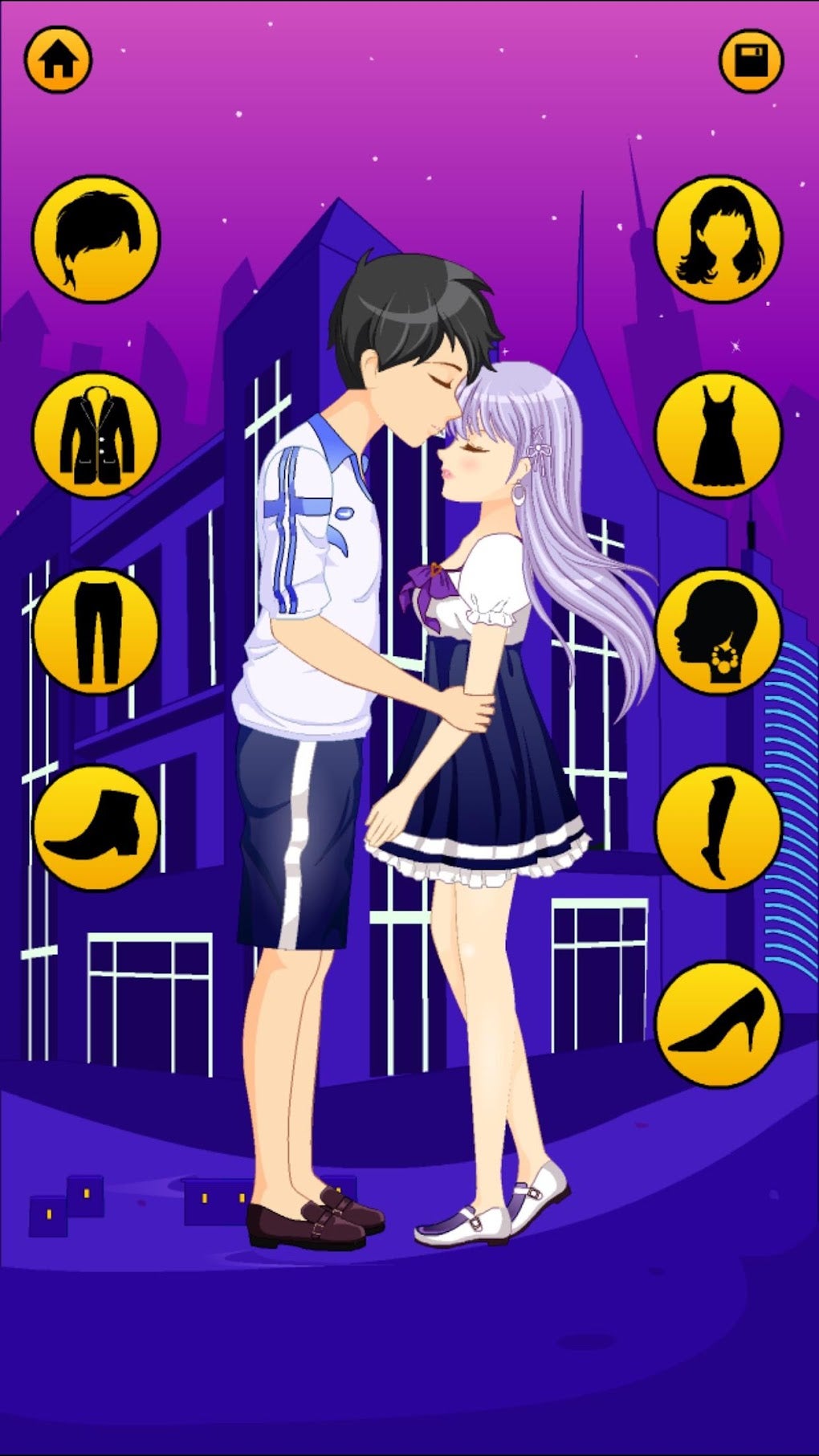 Anime Dress Up Love Kiss Games для Android — Скачать