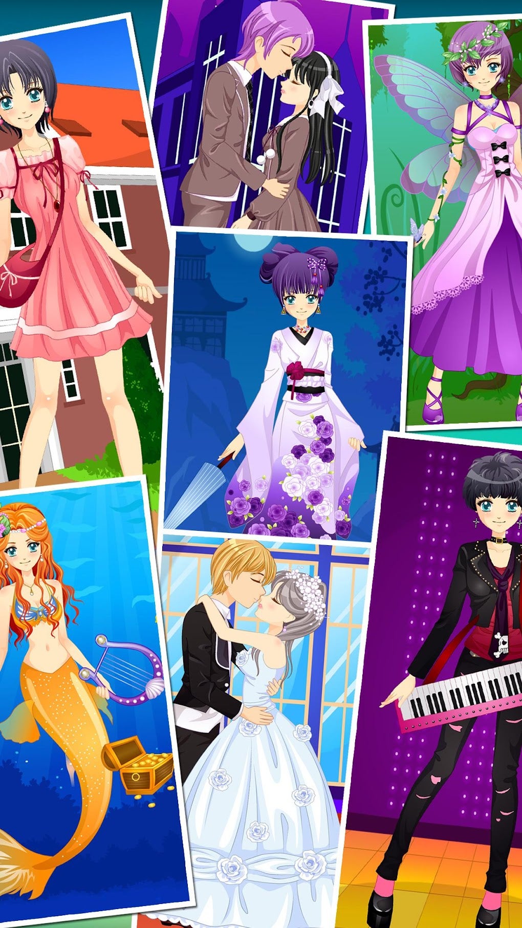 Anime Dress Up Love Kiss Games для Android — Скачать