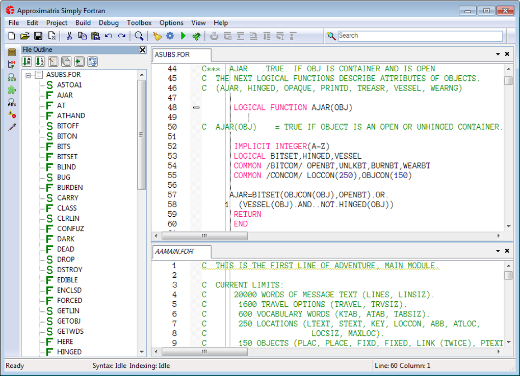 createscrollbar simply fortran