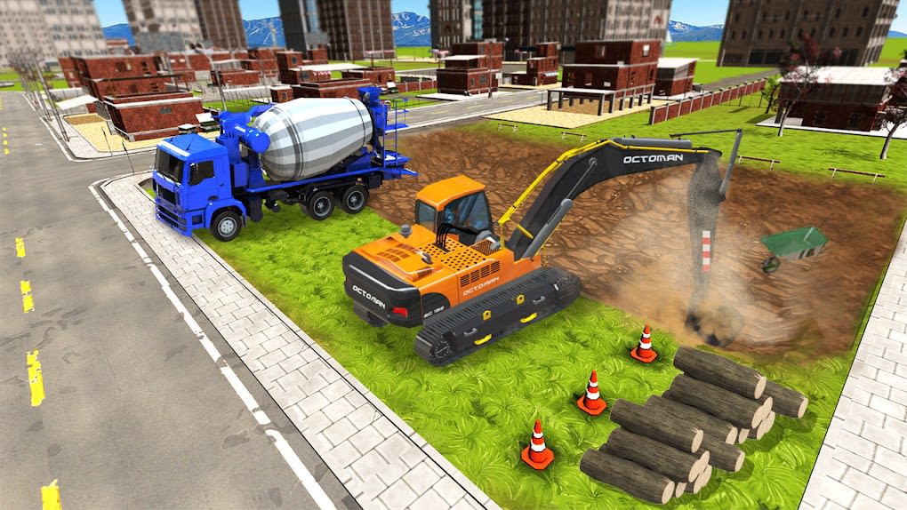 Jogos de caminhão simulador de guindaste de construção de  escavadeira::Appstore for Android