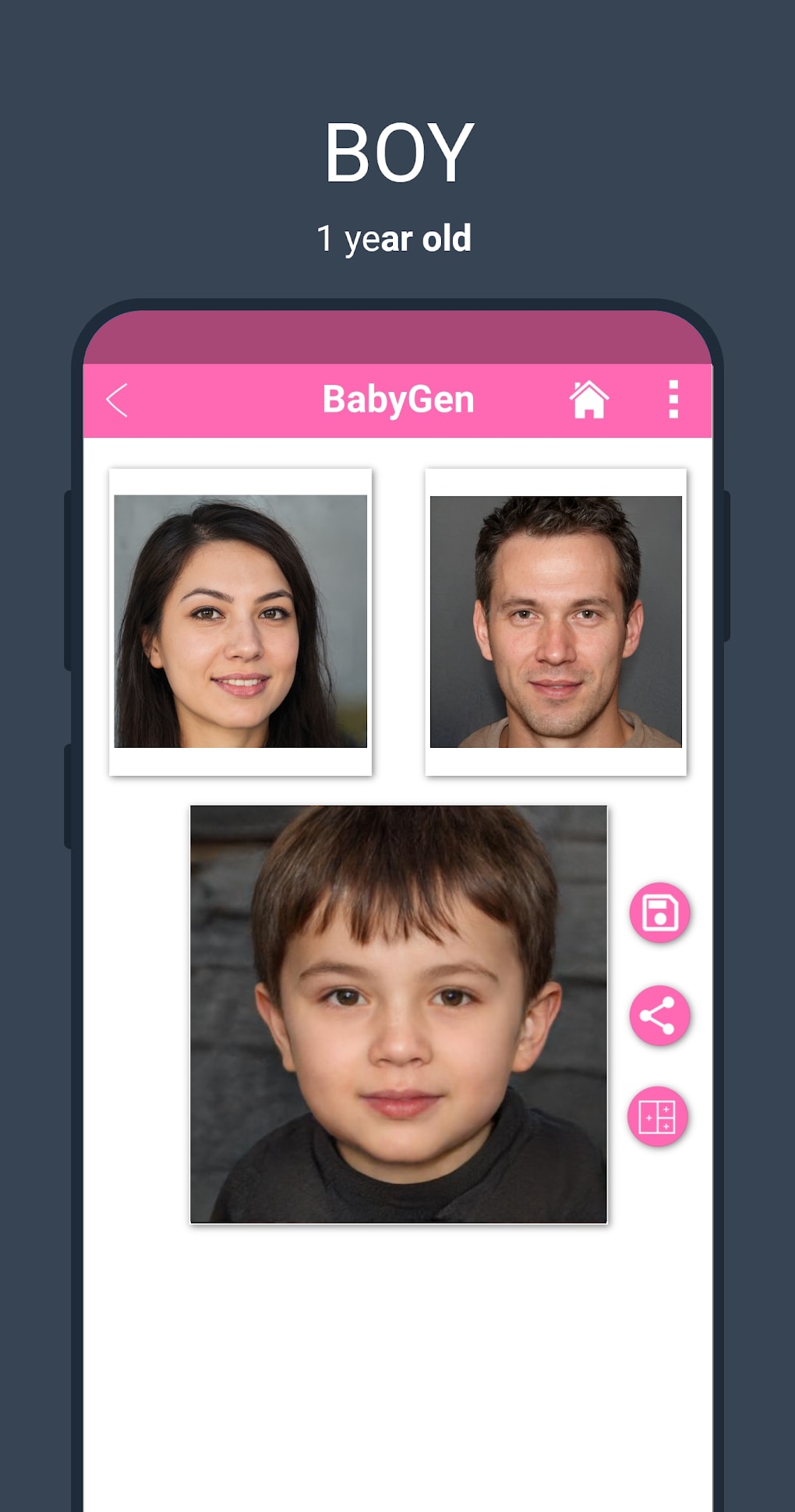 BabyGen -Predict generate your future baby face pour Android
