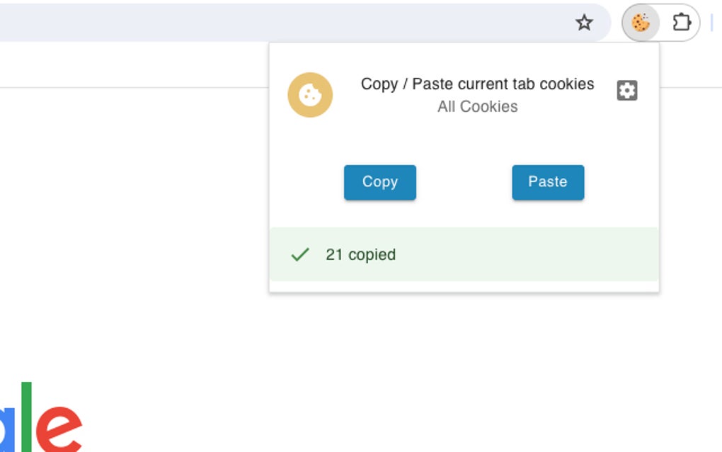 Copy Paste Cookie Extension for Google Chrome - Extension Download