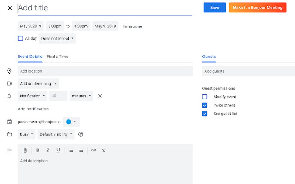 Bonjour Scheduler for Google Chrome - Extension Download