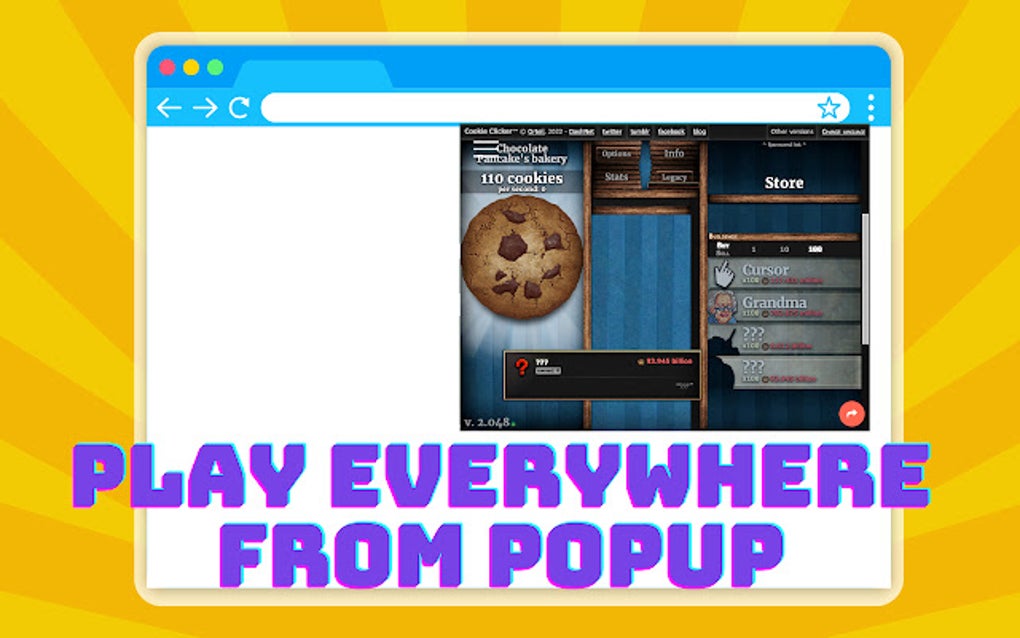 Cookie Clicker Unblocked - Chrome Extension