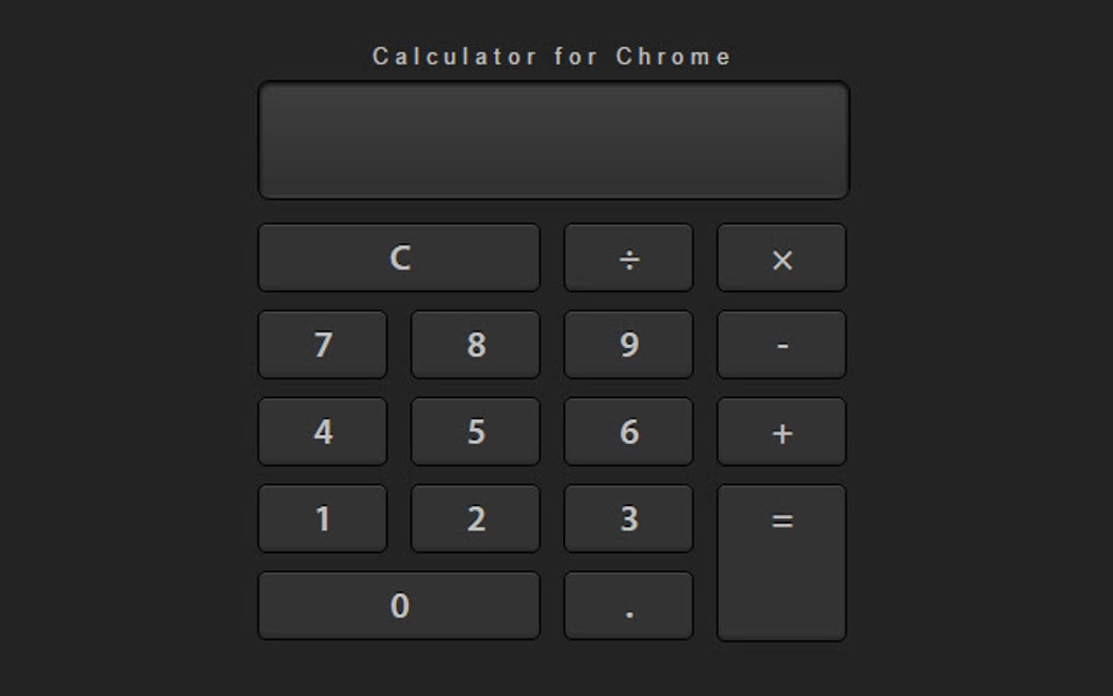 Calculator for Chrome for Google Chrome Extension Download