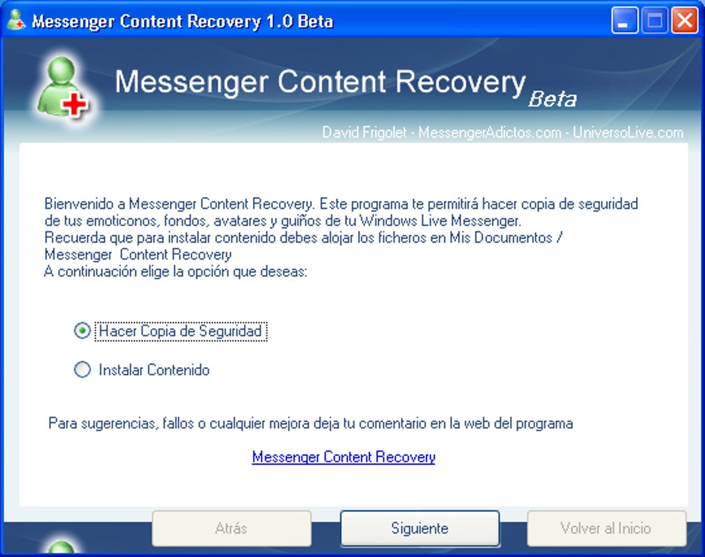 Messenger Content Recovery - Descargar